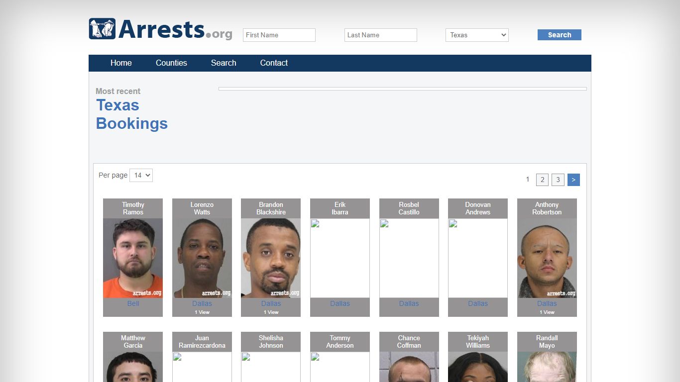 Texas Arrests and Inmate Search